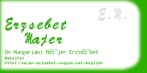 erzsebet majer business card